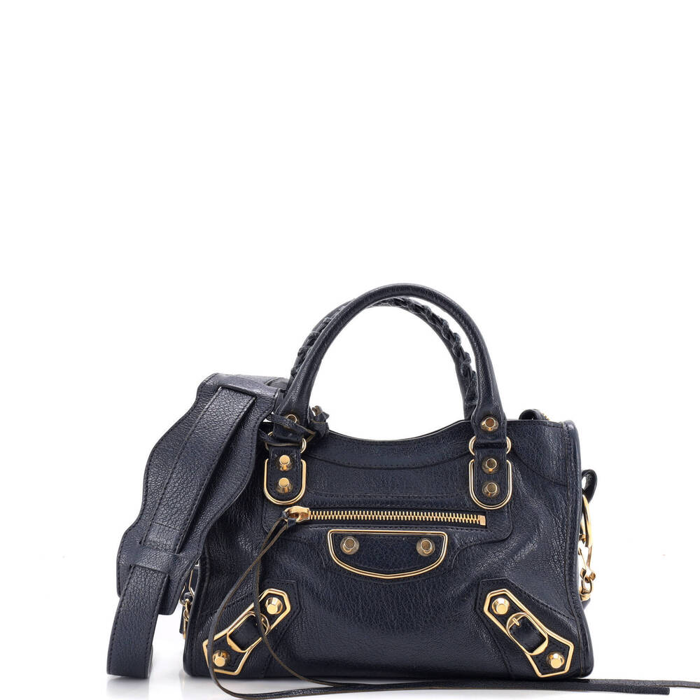 Balenciaga Mini City Classic Metallic Edge Bag Leather